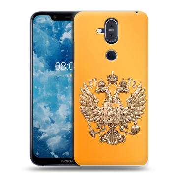 Пластиковый чехол на Nokia 8.1 с принтом Герб Флаг России