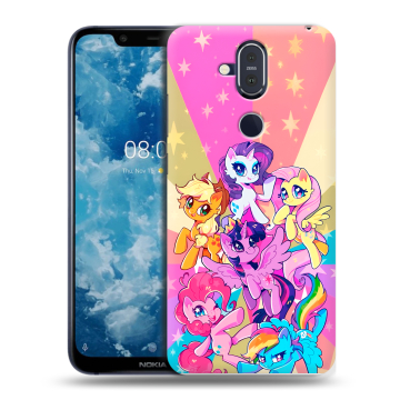 Пластиковый чехол на Nokia 8.1 с принтом My little pony Дружба чудо Пластиковый чехол на Nokia 8.1 с принтом My little pony Дружба чудо