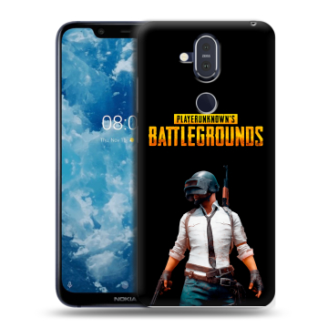 Пластиковый чехол на Nokia 8.1 с принтом PUGB ПАГБ Пластиковый чехол на Nokia 8.1 с принтом PUGB ПАГБ