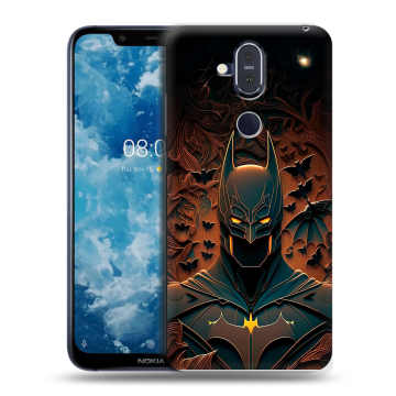 Пластиковый чехол на Nokia 8.1 с принтом Batman Бэтмен