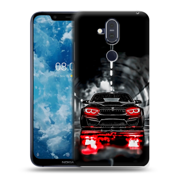 Пластиковый чехол на Nokia 8.1 с принтом BMW БМВ
