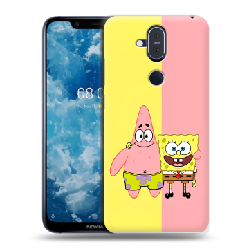 Пластиковый чехол на Nokia 8.1 с принтом Спанч боб Спанчбоб Пластиковый чехол на Nokia 8.1 с принтом Спанч боб Спанчбоб