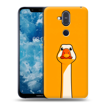 Пластиковый чехол на Nokia 8.1 с принтом Смешная утка