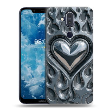 Пластиковый чехол на Nokia 8.1 с принтом Y2K Пластиковый чехол на Nokia 8.1 с принтом Y2K