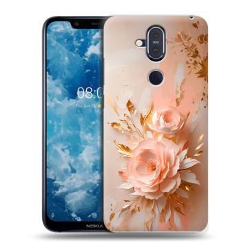 Пластиковый чехол на Nokia 8.1 с принтом женский