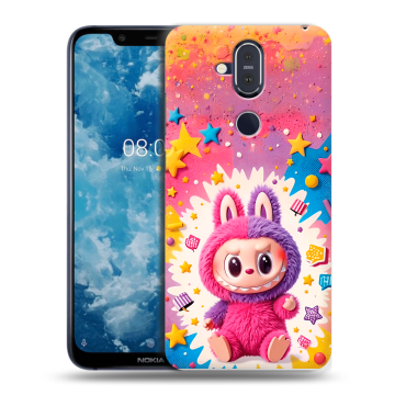 Пластиковый чехол на Nokia 8.1 с принтом Labubu Лабубу Пластиковый чехол на Nokia 8.1 с принтом Labubu Лабубу