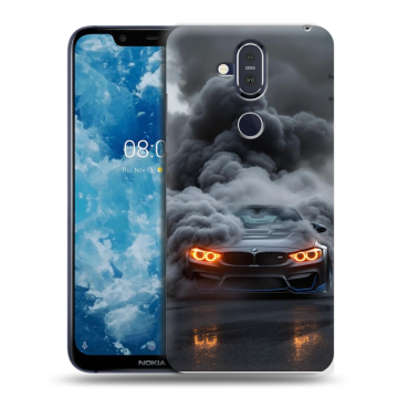 Пластиковый чехол на Nokia 8.1 с принтом BMW БМВ