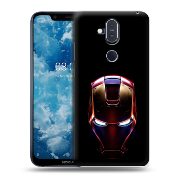Пластиковый чехол на Nokia 8.1 с принтом IronMan Железный человек Пластиковый чехол на Nokia 8.1 с принтом IronMan Железный человек