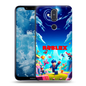Пластиковый чехол на Nokia 8.1 с принтом Roblox Роблокс