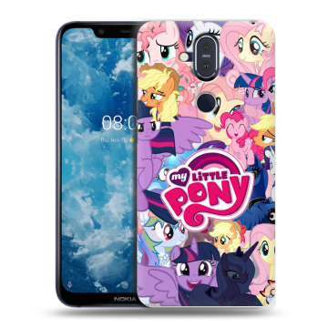 Пластиковый чехол на Nokia 8.1 с принтом My little pony Дружба чудо