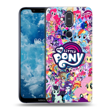 Пластиковый чехол на Nokia 8.1 с принтом My little pony Дружба чудо Пластиковый чехол на Nokia 8.1 с принтом My little pony Дружба чудо