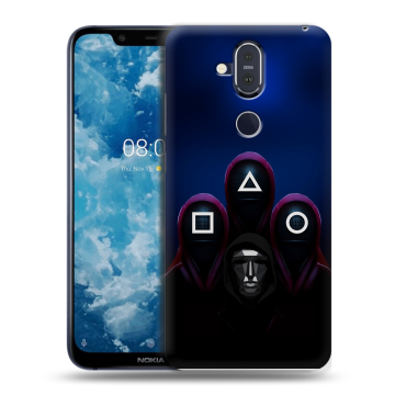 Пластиковый чехол на Nokia 8.1 с принтом Игра Кальмара