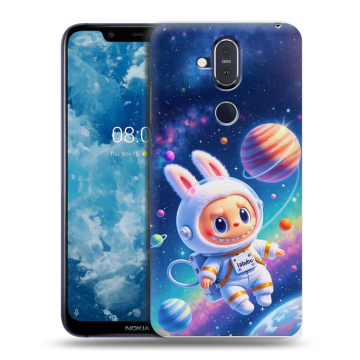 Пластиковый чехол на Nokia 8.1 с принтом Labubu Лабубу Пластиковый чехол на Nokia 8.1 с принтом Labubu Лабубу