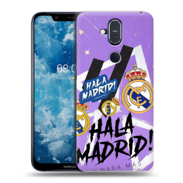 Пластиковый чехол на Nokia 8.1 с принтом Real Madrid Реал Мадрид Пластиковый чехол на Nokia 8.1 с принтом Real Madrid Реал Мадрид