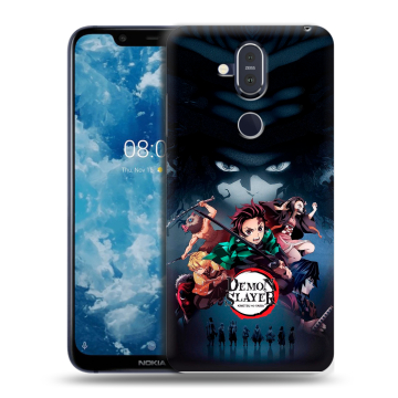 Пластиковый чехол на Nokia 8.1 с принтом Demon Slayer Клинок рассекающий демонов