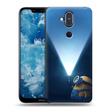 Пластиковый чехол на Nokia 8.1 с принтом Миньоны Пластиковый чехол на Nokia 8.1 с принтом Миньоны