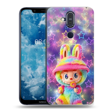 Пластиковый чехол на Nokia 8.1 с принтом Labubu Лабубу Пластиковый чехол на Nokia 8.1 с принтом Labubu Лабубу