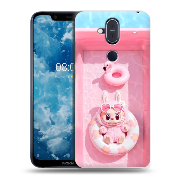 Пластиковый чехол на Nokia 8.1 с принтом Labubu Лабубу Пластиковый чехол на Nokia 8.1 с принтом Labubu Лабубу