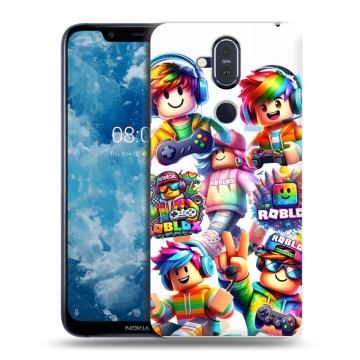 Пластиковый чехол на Nokia 8.1 с принтом Roblox Роблокс Пластиковый чехол на Nokia 8.1 с принтом Roblox Роблокс