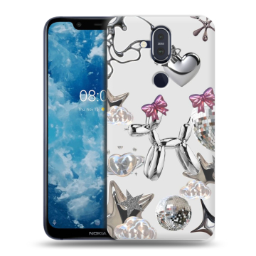 Пластиковый чехол на Nokia 8.1 с принтом Y2K Пластиковый чехол на Nokia 8.1 с принтом Y2K