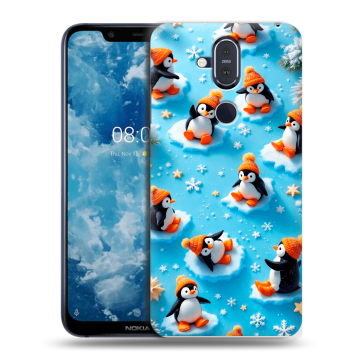 Пластиковый чехол на Nokia 8.1 с принтом Новый год
