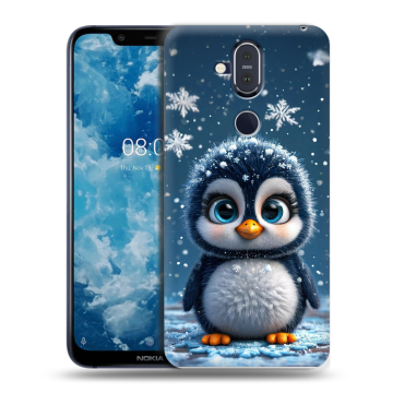 Пластиковый чехол на Nokia 8.1 с принтом Новый год