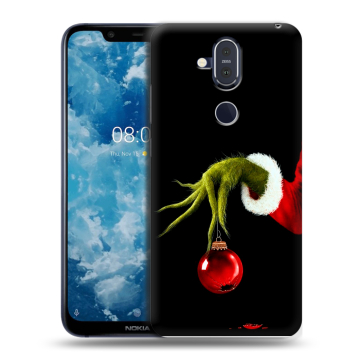 Пластиковый чехол на Nokia 8.1 с принтом Новый год Гринч