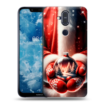Пластиковый чехол на Nokia 8.1 с принтом Новый год