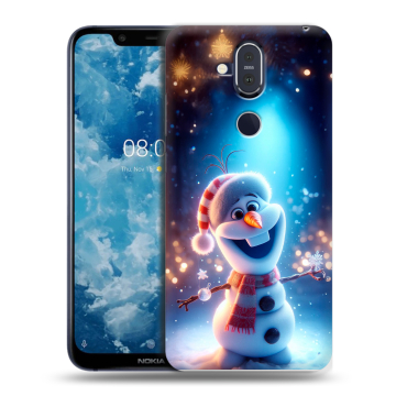Пластиковый чехол на Nokia 8.1 с принтом Новый год