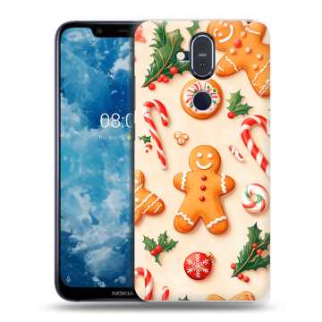 Пластиковый чехол на Nokia 8.1 с принтом Новый год