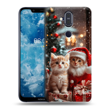 Пластиковый чехол на Nokia 8.1 с принтом Новый год