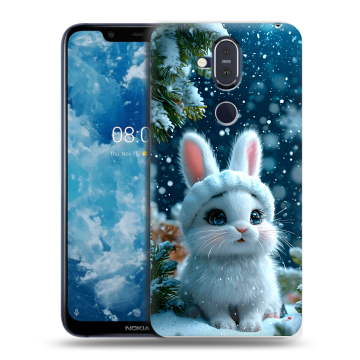 Пластиковый чехол на Nokia 8.1 с принтом Новый год