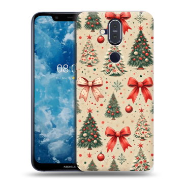 Пластиковый чехол на Nokia 8.1 с принтом Новый год