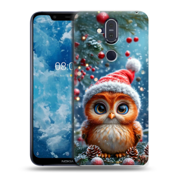 Пластиковый чехол на Nokia 8.1 с принтом Новый год