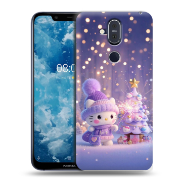 Пластиковый чехол на Nokia 8.1 с принтом Новый год
