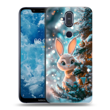 Пластиковый чехол на Nokia 8.1 с принтом Новый год