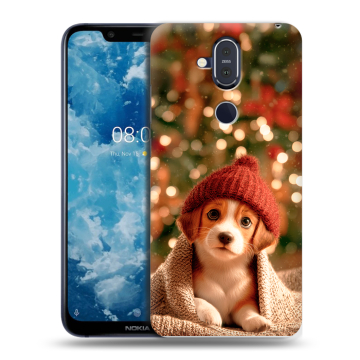 Пластиковый чехол на Nokia 8.1 с принтом Новый год