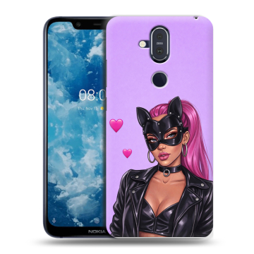 Пластиковый чехол на Nokia 8.1 с принтом женский