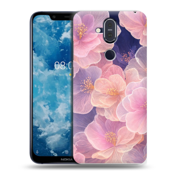 Пластиковый чехол на Nokia 8.1 с принтом женский