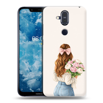 Пластиковый чехол на Nokia 8.1 с принтом женский Пластиковый чехол на Nokia 8.1 с принтом женский