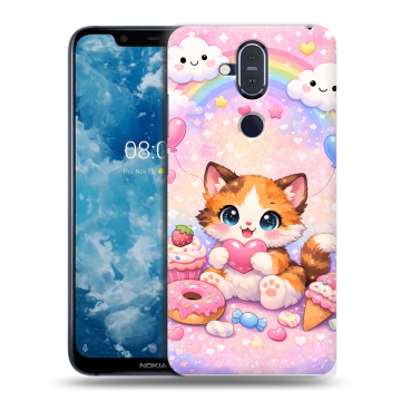 Пластиковый чехол на Nokia 8.1 с принтом для девочек Пластиковый чехол на Nokia 8.1 с принтом для девочек