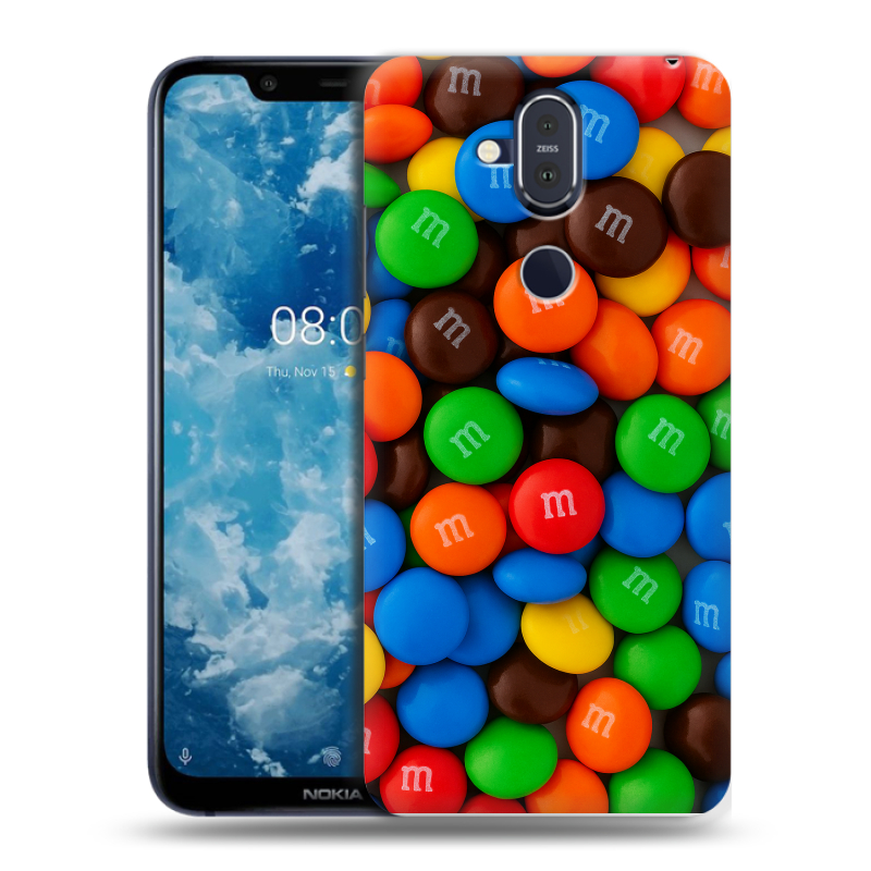 Пластиковый чехол на Nokia 8.1 с принтом Конфеты Пластиковый чехол на Nokia 8.1 с принтом Конфеты
