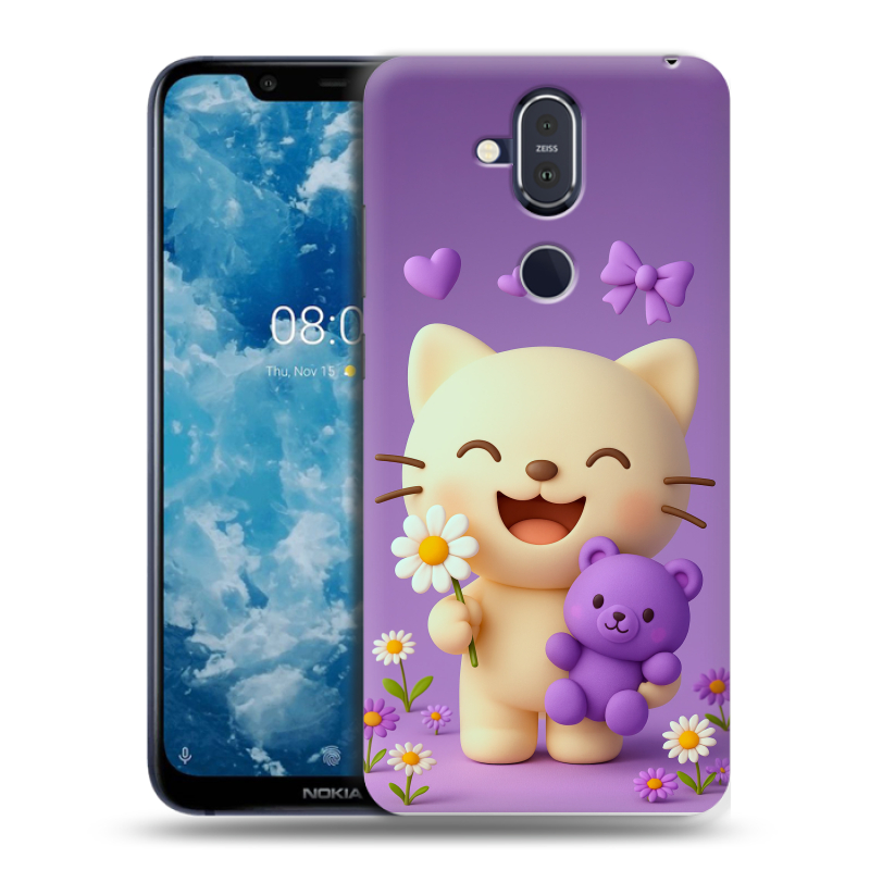 Пластиковый чехол на Nokia 8.1 с принтом для девочек Пластиковый чехол на Nokia 8.1 с принтом для девочек