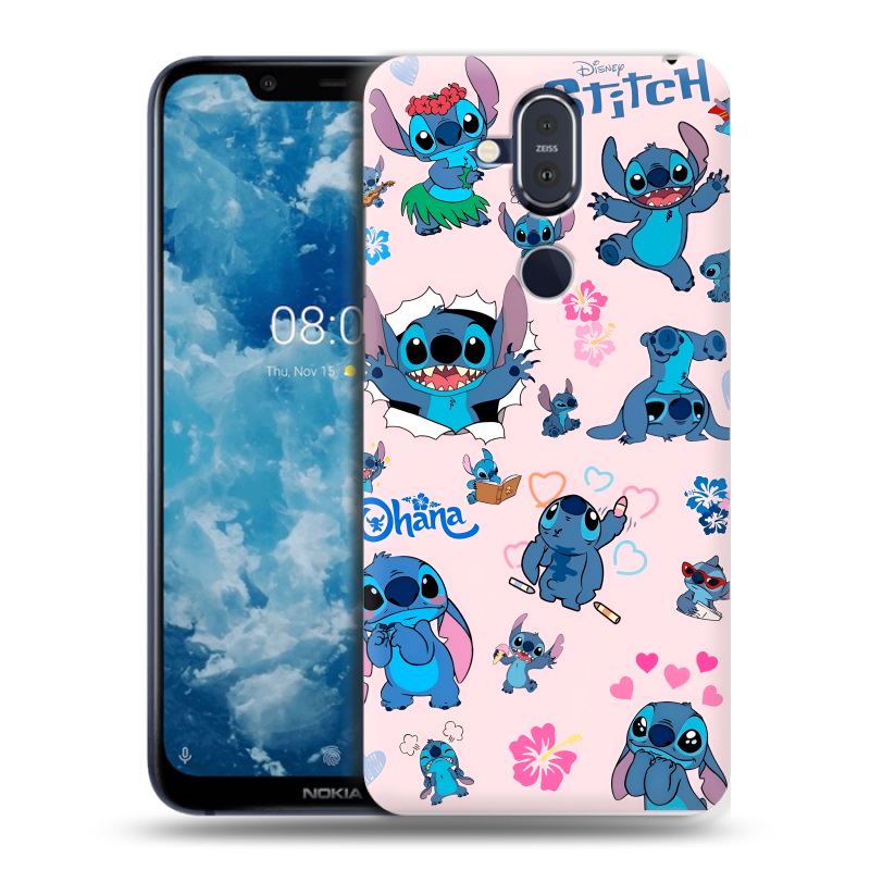Пластиковый чехол на Nokia 8.1 с принтом Лило и Стич Пластиковый чехол на Nokia 8.1 с принтом Лило и Стич