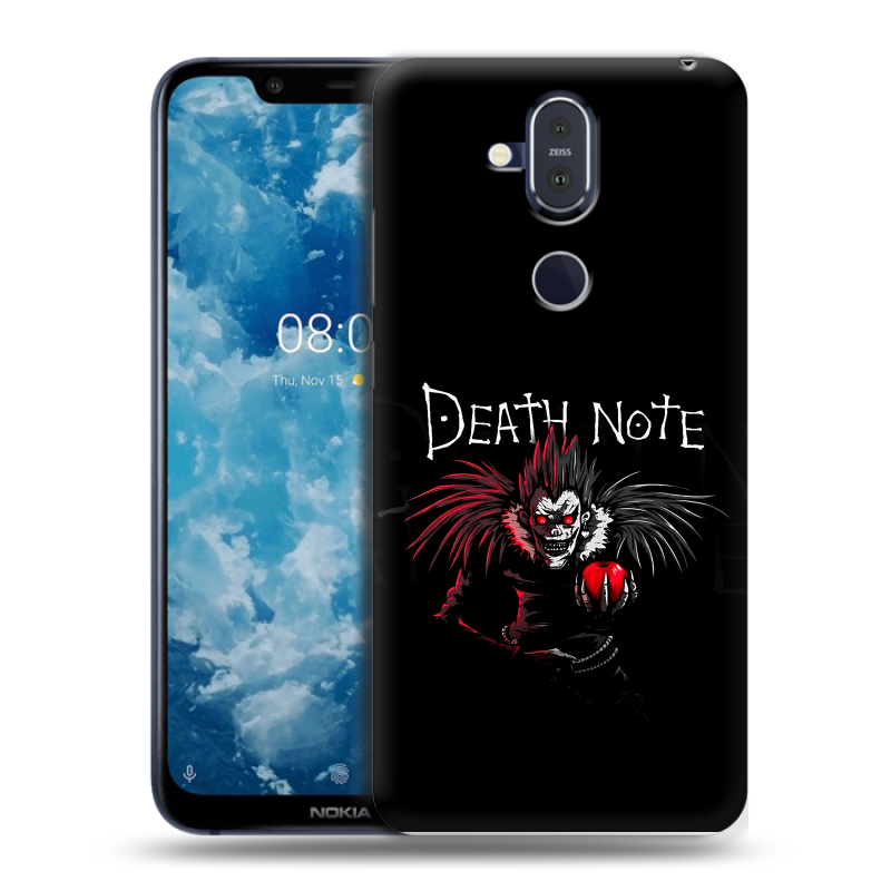 Пластиковый чехол на Nokia 8.1 с принтом Death note Тетрадь смерти Пластиковый чехол на Nokia 8.1 с принтом Death note Тетрадь смерти