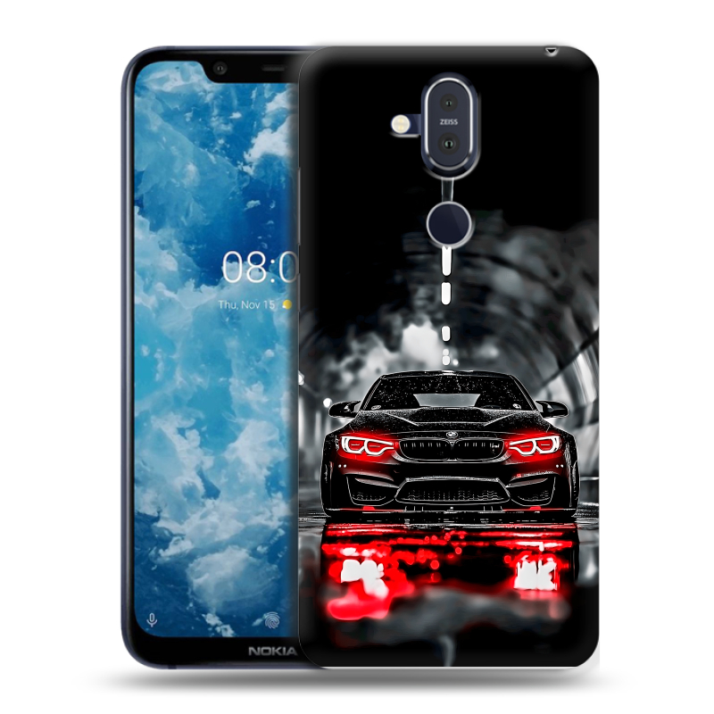 Пластиковый чехол на Nokia 8.1 с принтом BMW БМВ Пластиковый чехол на Nokia 8.1 с принтом BMW БМВ