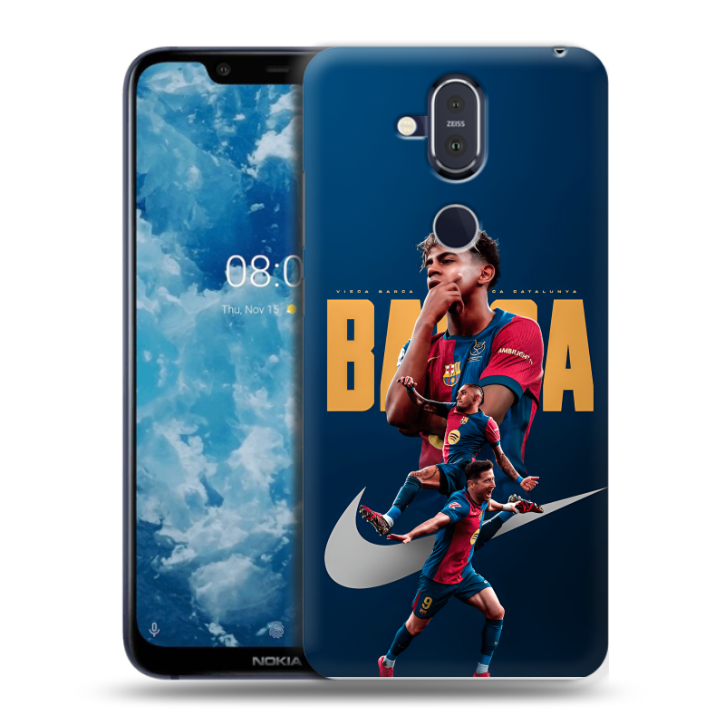 Пластиковый чехол на Nokia 8.1 с принтом Барселона Barca Yamal Пластиковый чехол на Nokia 8.1 с принтом Барселона Barca Yamal