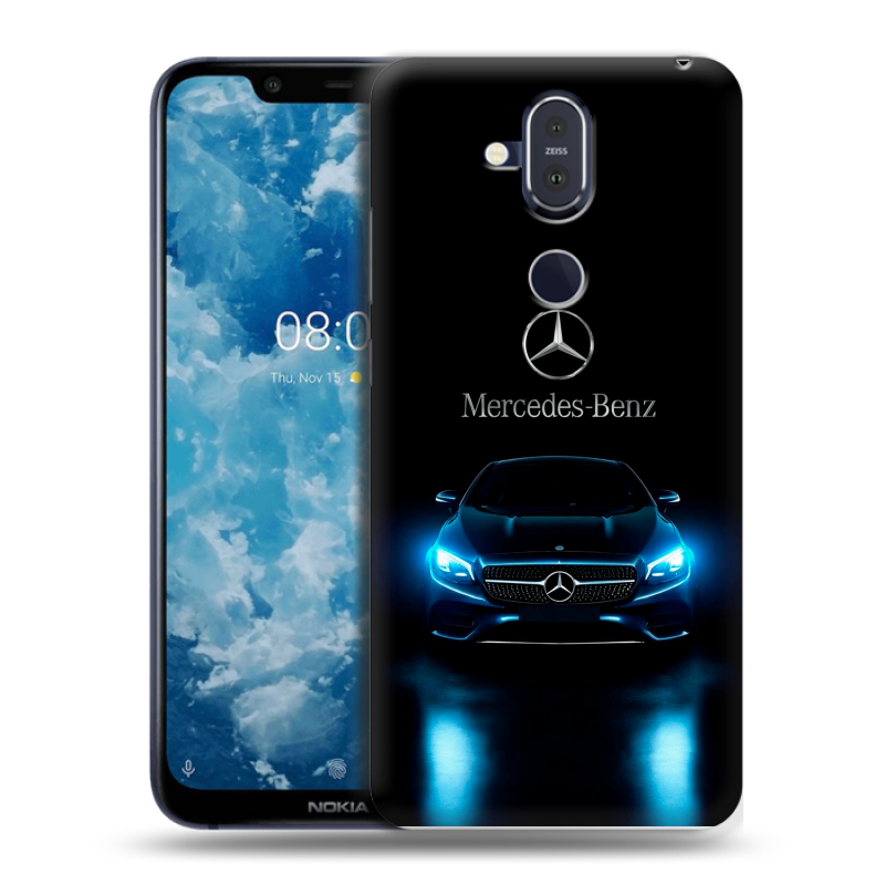 Пластиковый чехол на Nokia 8.1 с принтом Mercedes Мерседес Пластиковый чехол на Nokia 8.1 с принтом Mercedes Мерседес