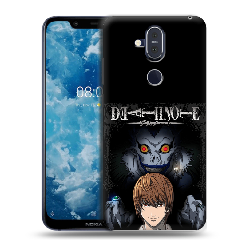 Пластиковый чехол на Nokia 8.1 с принтом Death note Тетрадь смерти Пластиковый чехол на Nokia 8.1 с принтом Death note Тетрадь смерти