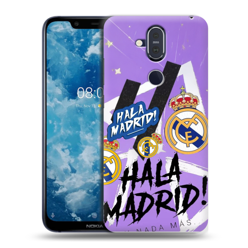 Пластиковый чехол на Nokia 8.1 с принтом Real Madrid Реал Мадрид Пластиковый чехол на Nokia 8.1 с принтом Real Madrid Реал Мадрид